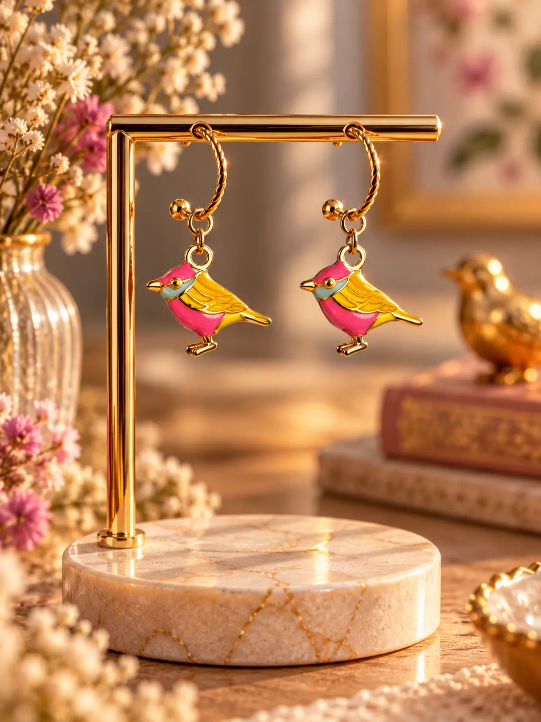 Boucles d'oreilles Petits Oiseaux faites main par Camille Fraise