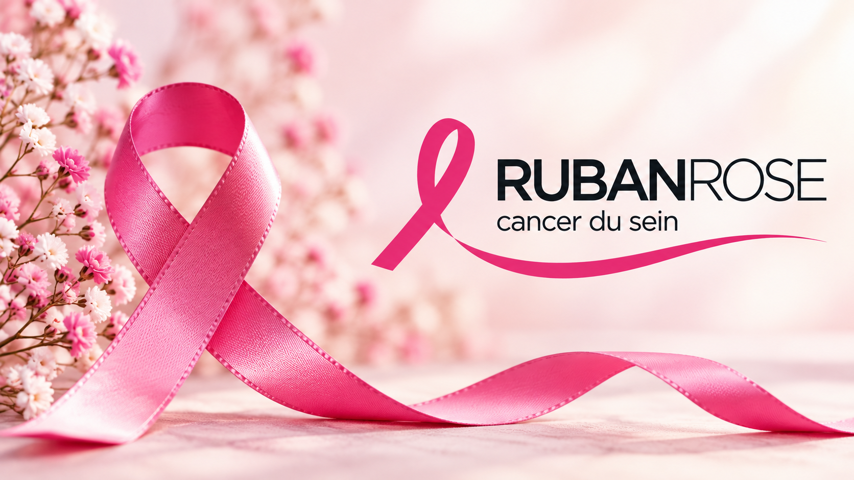 Ruban rose d'Octobre Rose, lutte contre le cancer du sein